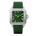 Montre Cartier Santos – Cadran Vert & Boîtier Argent | Édition Premium