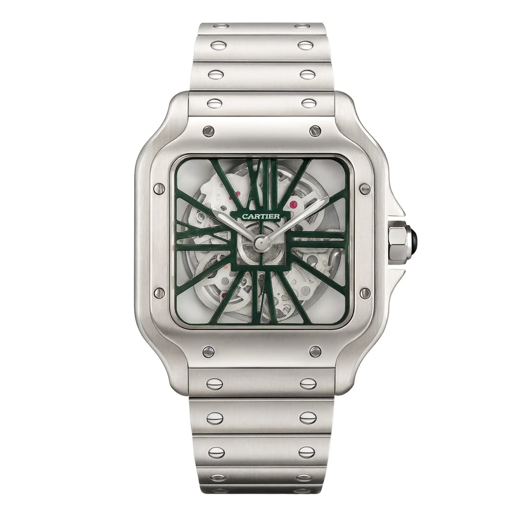 Cartier Santos Skeleton Argent – Bracelet Acier Inoxydable