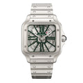 Cartier Santos Skeleton Argent – Bracelet Acier Inoxydable