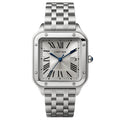 Montre Cartier Style Santos en Acier Inoxydable Argent – Design Classique et Intemporel