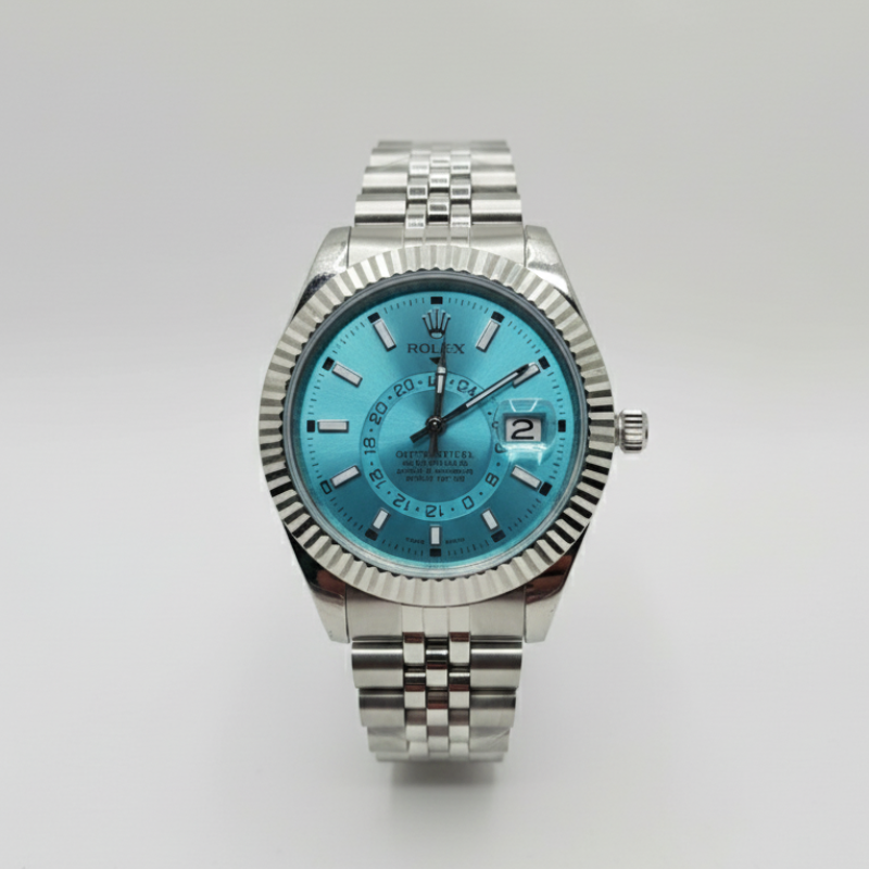 Rolex Sky-Dweller Luxury Watch - Turquoise Blue Dial with Jubilee Bracelet