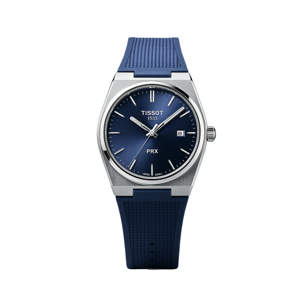 Tissot PRX 40mm bleu (bracelet silicone)